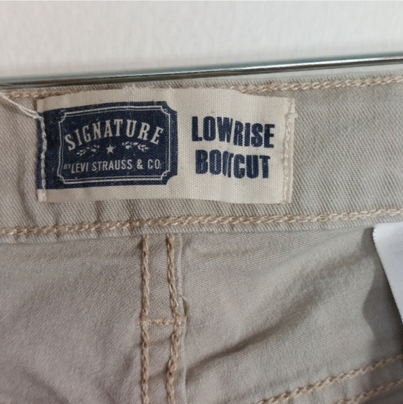 Levi Strauss Signature Beige Low Rise Bootcut Jeans Size 14 - Picture 4 of 12